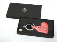 【219329】 Mercedes-Benz 純正セレクション キーリング ハート スムースレザー ピンク