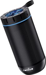 【数量限定】スピーカー ポータブルスピーカー Bluetooth 防水・防塵 24時間連続再生 マイク内蔵【重低音 十分な音質】15W出力 小型 COMISO 軽量 TWS対応 車載/pc用/スマホ/LEDライト/USB C充電(黒)
