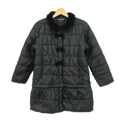 ポンポネット キルティングジャケット ジャンパー アウター 記名有 キッズ 女の子用 140サイズ ブラック pom ponette 【中古】