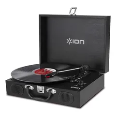 新品・未使用 ION アイオン トランク型・スピーカー搭載アナログプレーヤー ION Audio Vinyl Transport IA-TTS-30 レッド : ION Audio ポータブルレコードプレーヤー スーツケース