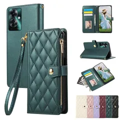 Rosbtib OPPO Reno11 A ケース 手帳型 財布型 カバー CPH2603 ケース おしゃれ ファスナー型 小銭入れ Reno 11A 携帯カバー カード収納 オッポ リノ11 A スマホケース エレガント チェック柄 刺繍 OPPO Re 0