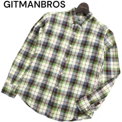 USA製★ GITMAN BROS. ギットマンブラザーズ Sisters 通年 長袖 ボタンダウン チェック シャツ Sz.M　レディース