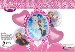 風船 アナ雪 アルミバルーン 5点セット プリンセス 雪の女王 パーティー 飾り付け 装飾 エルサ アナ