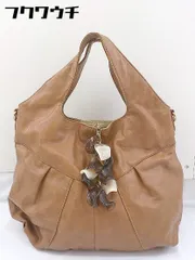 ◇ GALLARDAGALANTE ガリャルダガランテ チャーム付き ハンドバック ブラウン レディース  【1104070006531】