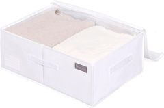 【在庫処分】アストロ mayuyam 収納袋 衣類用 ホワイト 【通気性の良い不織布 収納ケース】 洋服 衣装ケース 収納ボックス インスタグラマーMAYUさんとのコラボ開発商品 オフシーズンの衣類をホコリから守る 保管袋 シンプルで使いやすい ネーム
