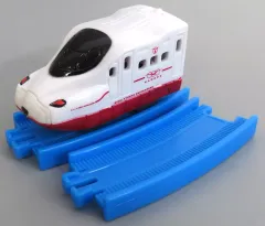 【中古】おもちゃ 西九州新幹線かもめ(後尾車)+曲線レール2本 「カプセルプラレール 人気者新幹線大集合編」