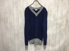 【Letroyes（ルトロワ）】ルトロワ　コットンVネックニット　フランス製