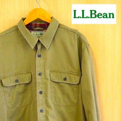 KP114《USA製》エルエルビーン ワークシャツ ネルシャツ 両ポケット 