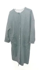 ◇ SENSE OF PLACE リバーシブル チェック柄 無地 長袖 コート サイズFREE ネイビー レディース E  【1308160035498】