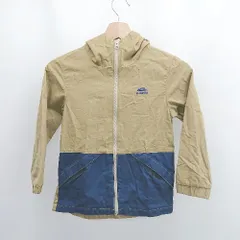 ◇ ⊇ KRIFF MAYER クリフメイヤー 子供服 バイカラー 長袖 パーカー サイズ130 ベージュ系 ネイビー系 男の子 E  【1506130012320】