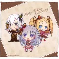 【中古】雑貨 エミリア＆ベアトリス＆エキドナ ハンドタオル エミリアの誕生日生活2021ver. 「Re：ゼロから始める異世界生活 Re：ゼロから始めるエミリアの誕生日生活 2021 in 渋谷マルイ」