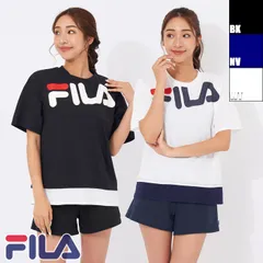 FILA フィラ レディース ロゴＴシャツ水着4点セット UVカット/吸水速乾/接触冷感 324-601