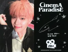 【中古】コレクションカード(男性) ZEROBASEONE/キム・テレ(Kim Tae Rae)/裏面黒・印刷サイン入り/CD「CINEMA PARADISE」(Digipack ver.)フォトカード