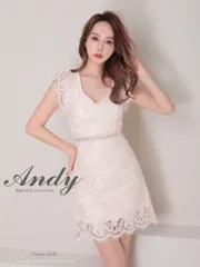 ベージュ[OK2769-BE-2307]【Andy /アンディ】総レース/ ショートスリーブ/ 袖あり/ ウエストシアー/ 膝丈/ タイト/ ミニドレス/ キャバドレス