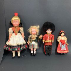 レトロ 可愛い 人形 全高約53cm 民族衣装風ドール 青い目 ヴィンテージ 人形 アンティーク 民族衣装 男の子 昭和レトロ