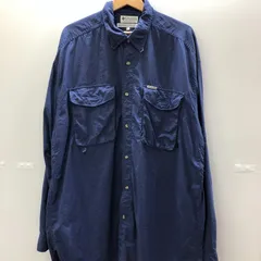 Columbia コロンビア  90年代ヴィンテージ GRT ナイロンシャツ 長袖シャツ アウトドア 旧タグ 90’s USA製 メンズ XL ネイビー