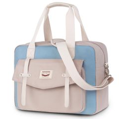 【在庫処分】[lovvento] 15.6インチPC収納 スクールバッグ 高校生 ボストンバッグ 大容量 レディース 撥水加工 可愛い PCバッグ 4way 手提げ 斜め掛け ハンドバッグ キャリーオン機能 軽量 通学 通勤 ショルダーベルト付き 11ポケット