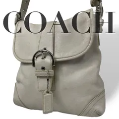 良品 4790 COACH コーチ ショルダーバッグ レザー ホワイト