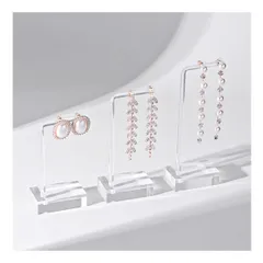 【迅速発送】イヤリングスタンド 3個セット ピアススタンド ディスプレイ アクリル製 透明 L字型 ジュエリースタンド ジュエリー収納 スタンド ジュエリー展示 ピアス置きピアス収納 アクセサリー収納 撮影用 業務用 自宅 店舗販売用 組み立て簡単