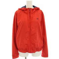 フレッドペリー FRED PERRY マウンテンパーカー ジャケット ナイロン ジップアップ 裏地メッシュ 38 赤 レッド J1755 /HNのサムネイル