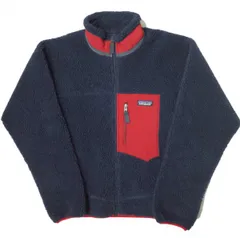 PATAGONIA パタゴニア 17AW CLASSIC RETRO-X JACKET クラシックレトロXジャケット 23056 XS ネイビー/レッド ボア フリース カーディガン アウター g13538