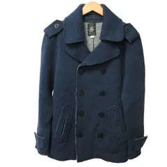 ディーゼル DIESEL TRICOT&CO トリコ ピーコート ジャケット ブルゾン カットオフ ロゴ刻印 青 ブルー S 1218 ■GY09のサムネイル