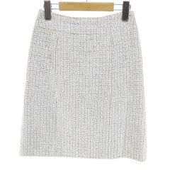 【中古】シャネル CHANEL 01P P23727V14151 M2434 膝丈 台形スカート スカート ツイード CCマーク ココマーク 絹 34 シャネル CHANEL 01P P23727V14151 M2434 膝丈 台形スカート スカート