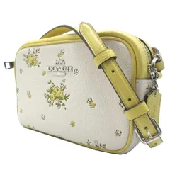 【新品】コーチ CAQ38 SVCAH (チョークマルチ) バッグ ショルダーバッグ COACH JAMIE レザー フローラル プリント ミニ カメラバッグ 斜め掛け アウトレット レディース