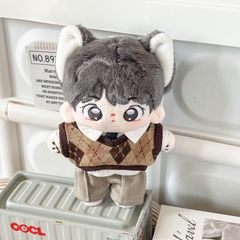 着せ替え ぬいぐるみ服 10cm 4点 ブラウン ちびぬい 推し活 推しぬい 綿人形 棉花娃娃 ちびぬい服 ちびぐるみ コットンドール 綿人形 cotton doll-A3308