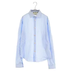 GUCCI (グッチ) Stripe L/S Shirt ストライプ 長袖シャツ ブルー 586940のサムネイル