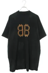 身幅46cm美品❗️ BALENCIAGA BBロゴ  コットンシャツ Sサイズ ブラック