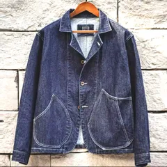 ダブルアールエル カバーオール デニムジャケット ペイント加工 つぎはぎ M ダブルアールエル カバーオール デニムジャケット ペイント加工 つぎはぎ M