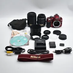 完動美品シャッター740回 NIKON D3200 本体 ダブルズームキット