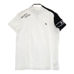 サイズ：1 PEARLY GATES パーリーゲイツ 2023年モデル ハイネック 半袖Tシャツ  ホワイト系 [240101499920] ゴルフウェア レディース ストスト サイズ：1 PEARLY GATES パーリーゲイツ 2023年モデル