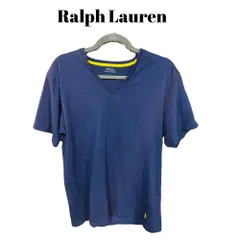 ポロ ラルフローレン 刺繍ワンポイントロゴホース　半袖コットンTシャツ　青×黄　サイズL