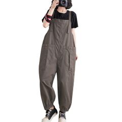 美品✨ワイドレッグボタンフライ オーバーオール サロペット - メルカリ