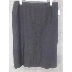 ◇ Leilian レリアン  膝丈 フレア スカート  ダークグレー系 レディース  【中古】 【1002796770357】