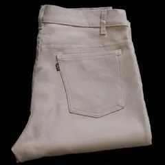 00s USA製 Levi'sリーバイス 517 ポリエステルパンツ ベージュ W38★138 スタプレ ブーツカット フレア オールド カントリー