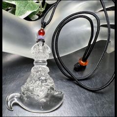 水晶カルタリ（曲刀・宝斧）ネックレス　密教法器 結界張って　魔除け　幸福呼ぶ奇石