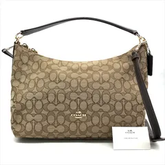 美品 COACH コーチ ロゴ シグネチャー 2WAY ハンド ショルダー バッグ ブラウン k4638
