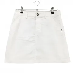 【美品】アディダス スカート 白 ヒップポケット刺しゅう インナーパンツ付 レディース M/M ゴルフウェア adidas