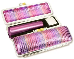 実印 女性 印鑑 15mm はんこセット メタリック天然本水牛 メタリックバイオレット 印鑑セット ケース付き アタリ シール 印鑑ケース ピンク かぐや 朱肉付き おしゃれ 旧字 特殊文字 作成 OK プレゼントやギフト 成人祝い