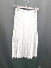 ◇ ⊂ Jines ジネス 光沢感 ロング丈 プリーツ スカート サイズ38 シルバー系 ライトグレー系 レディース E  【1506110005274】