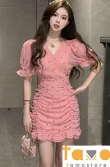 2024年新品 ミニワンピース レディース 韓国好きに 薄手 普段着 春 夏 春