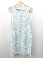 ◇ ⊂ MULTI MIX 花柄 ノースリーブ 膝上 ワンピース サイズ9 ライトブルー レディース E  【1502030031034】