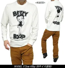 ベティーブープ tシャツ ベティちゃん 服 長袖tシャツ メンズ ベティー グッズ ベティ・ブープ Tシャツ ロンT モノクロ/セクシー 長袖 通販  ホワイト キャラクター betty boop ビッグサイズ サイズM-L-XL-XXL