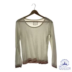 ☆美品☆ NICOLE white ニコルホワイト トップス カットソー 長袖 重ね着風 レディース ホワイト 38 901-8583 送料無料 古着