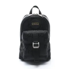 グッチ GUCCI ウエストバッグ ボディバッグ グッチ オフ ザ グリッド GG柄 658631 ブラック レザー グッチ オフザグリッド スリング バックパック メンズ Used A