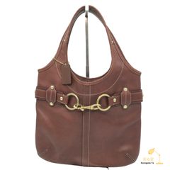コーチ トートバッグ ブラウン レザー 中古