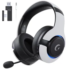 【在庫限り】ゲーミングヘッドセット ps5 ヘッドセット 2.4G USB/Type-cアダプター/Bluetooth 5.3有線/無線 4WAY接続ヘッドホン 着脱式ノイズキャンセリングマイク付き 低遅延ゲームヘッドセット 45時間バッテリー RGBライト
